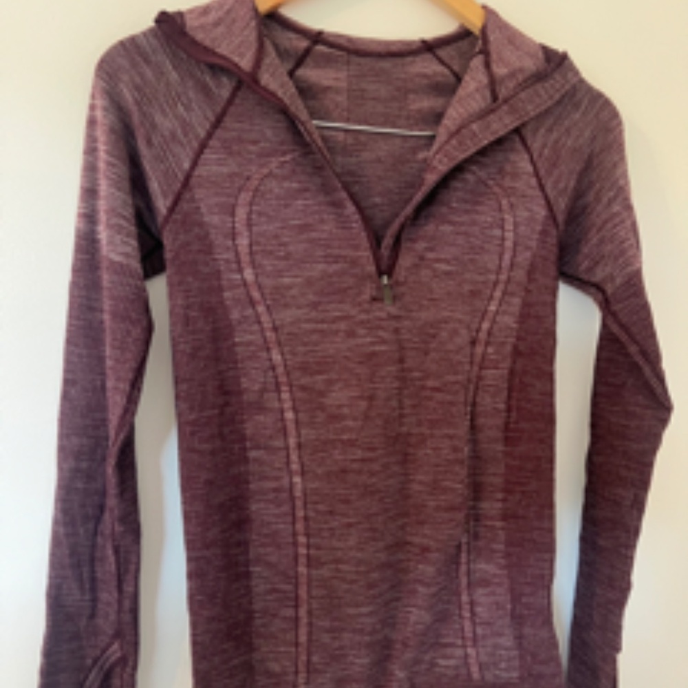 Lululemon Burgundy Quarter Zip Pullover